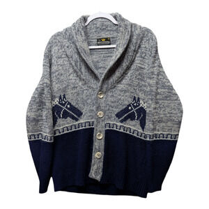 80s / 90s Sportswear Horse Knit Cardigan Sweater